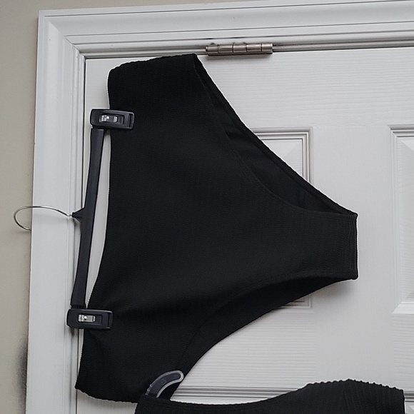 NWB SHEIN Plus Textured Bikini Set V Wired Bra Top & High Waisted 2 Piece - Picture 6 of 16